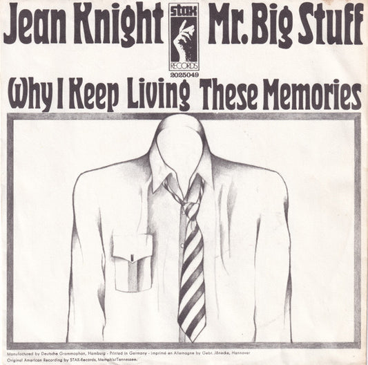 Jean Knight : Mr. Big Stuff / Why I Keep Living These Memories (7",Single,45 RPM,Mono)