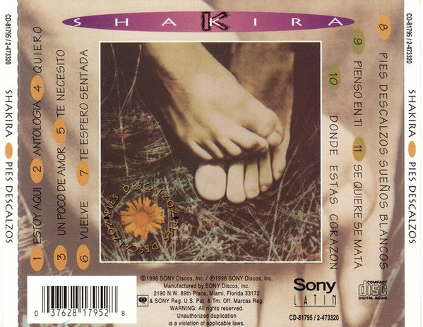 Shakira : Pies Descalzos (Album)