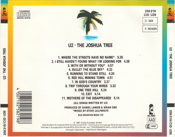 U2 : The Joshua Tree (Album)