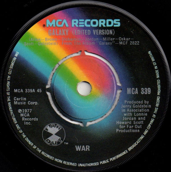 War : Galaxy (7",45 RPM,Stereo)