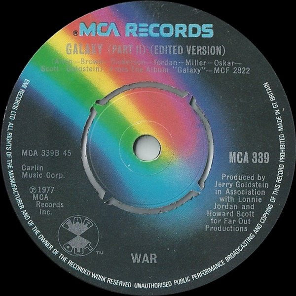 War : Galaxy (7",45 RPM,Stereo)