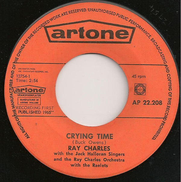 Ray Charles : Crying Time (7",45 RPM,Single)