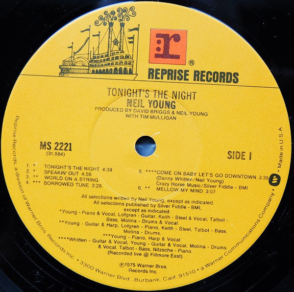 Neil Young : Tonight's The Night (LP,Album)