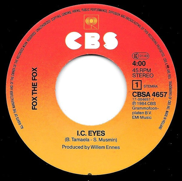 Fox The Fox : I.C. Eyes (7",45 RPM,Single)