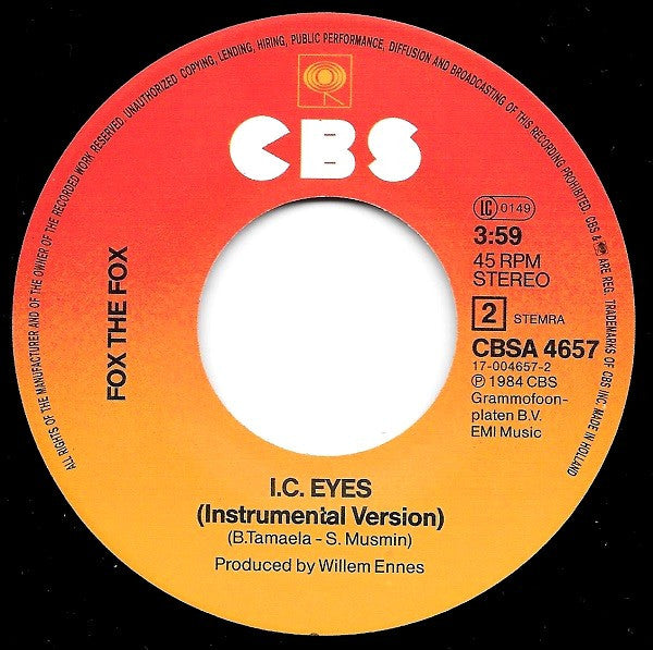 Fox The Fox : I.C. Eyes (7",45 RPM,Single)