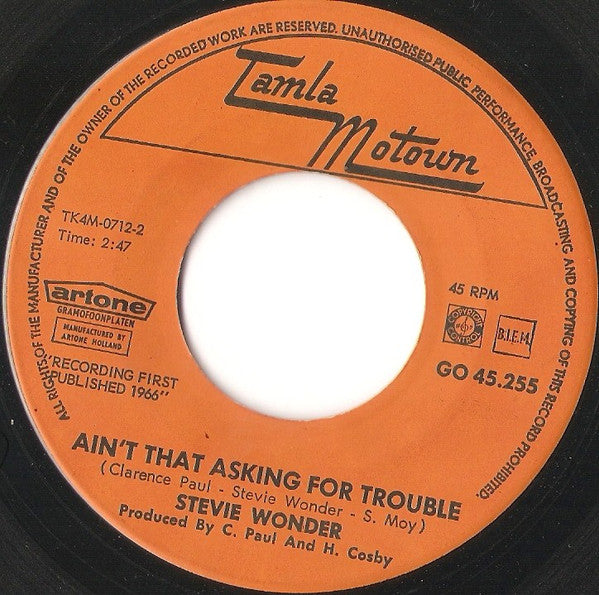 Stevie Wonder : Blowin' In The Wind  (7",45 RPM,Single)