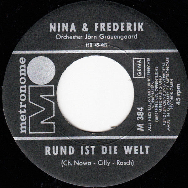 Nina & Frederik : Rund Ist Die Welt / Finito L'Amore (7",Single,45 RPM)