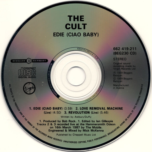 Cult, The : Edie (Ciao Baby) (Single)