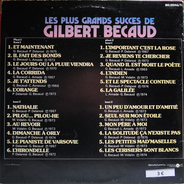 Gilbert Bécaud : Les Plus Grands Succès De Gilbert Bécaud (LP,Compilation)