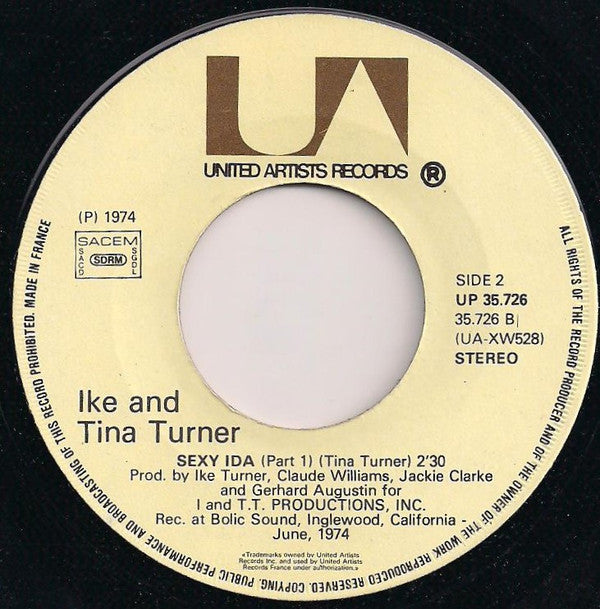 Ike & Tina Turner : Sexy Ida (7",45 RPM,Single)