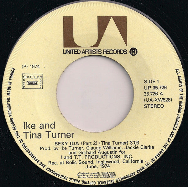 Ike & Tina Turner : Sexy Ida (7",45 RPM,Single)