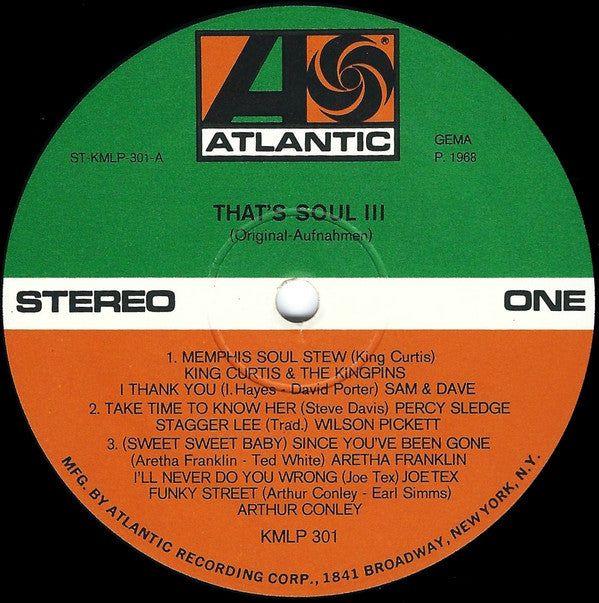Various : That's Soul 3 (LP,Compilation,Reissue,Stereo)