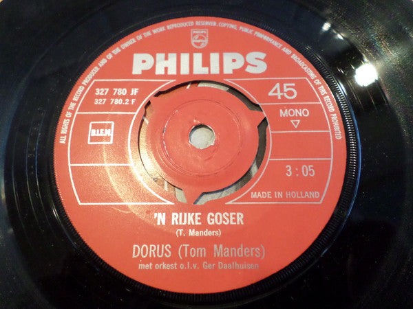 Dorus : Mies Van Speculaas / 'n Rijke Goser (7",45 RPM,Single,Mono)