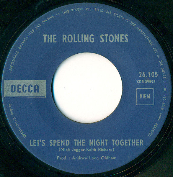 Rolling Stones, The : Let's Spend The Night Together / Ruby Tuesday (7",Single)