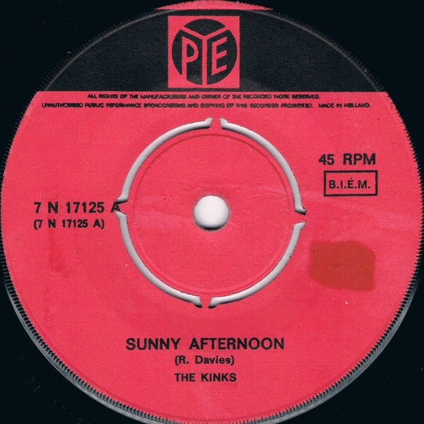 Kinks, The : Sunny Afternoon (7",Single,45 RPM)