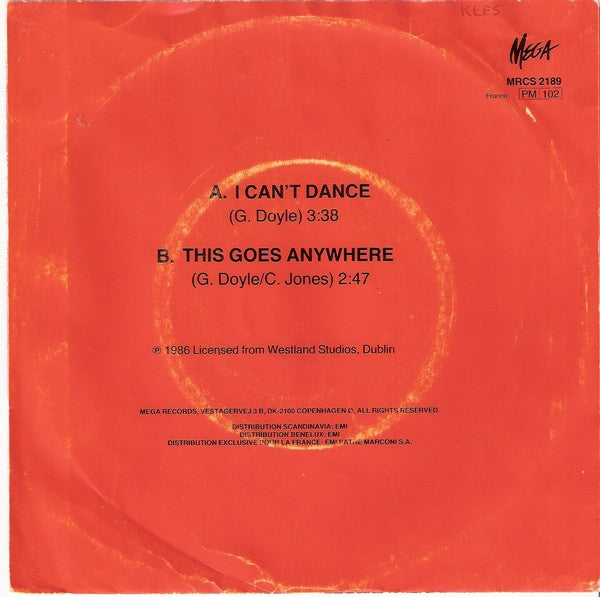 It's A Secret : I Can't Dance (7",Single,45 RPM)