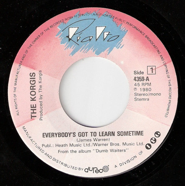 Korgis, The : Everybody's Got To Learn Sometime (7",Single,45 RPM)