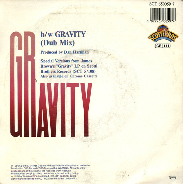James Brown : Gravity (7",45 RPM,Single)