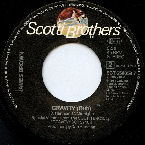 James Brown : Gravity (7",45 RPM,Single)