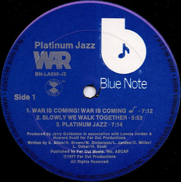 War : Platinum Jazz (LP,Compilation)