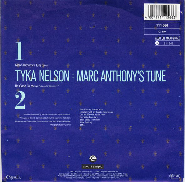 Tyka Nelson : Marc Anthony's Tune (7",Single,45 RPM)