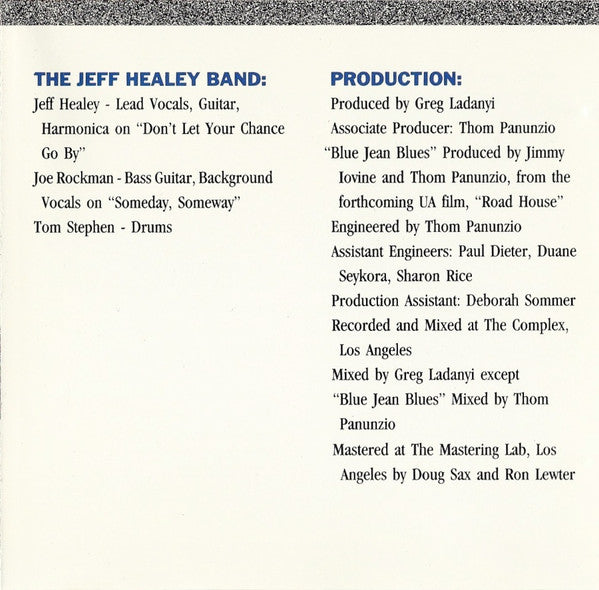 Jeff Healey Band, The : See The Light (Album)