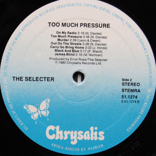 Selecter, The : Too Much Pressure (LP,Album,Stereo)
