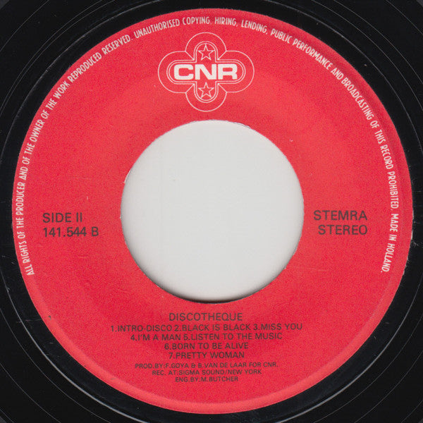 Discothèque : Intro Disco (7",Single,45 RPM)