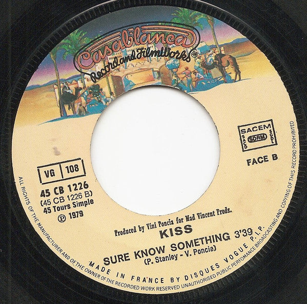 Kiss : Dirty Livin' / Sure Know Something (7",45 RPM,Single)