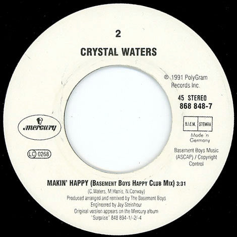 Crystal Waters : Makin' Happy (7",45 RPM,Single)