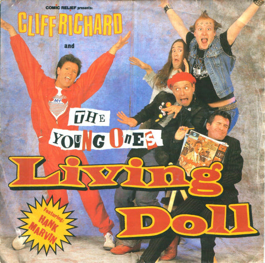 Cliff Richard And Young Ones, The Featuring Hank Marvin : Living Doll (7",45 RPM,Single,Stereo)