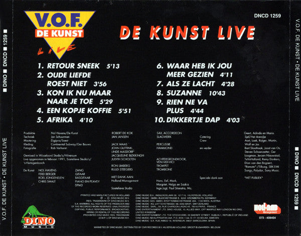 VOF De Kunst : De Kunst Live ()