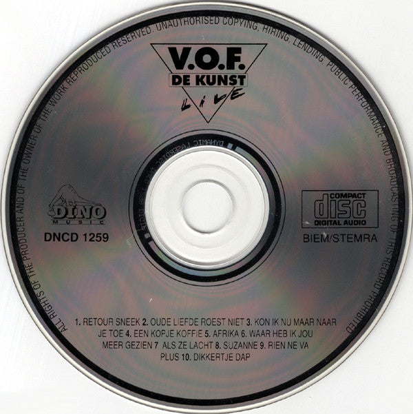 VOF De Kunst : De Kunst Live ()