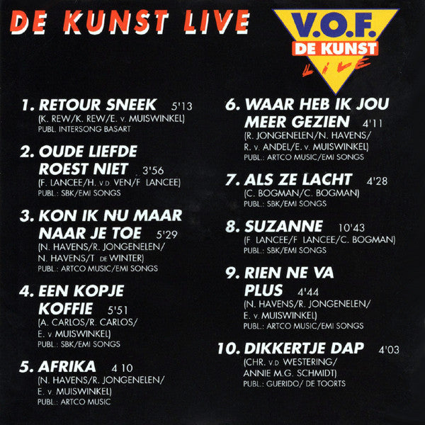 VOF De Kunst : De Kunst Live ()