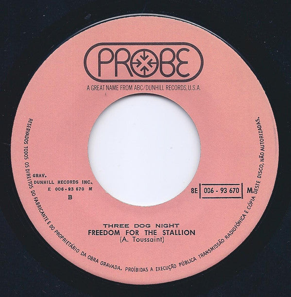 Three Dog Night : Black And White (7",45 RPM,Single)