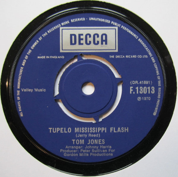 Tom Jones : Daughter Of Darkness / Tupelo Mississippi Flash (7",45 RPM)