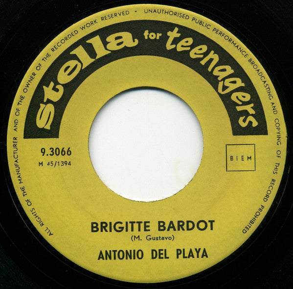 Antonio Del Playa : Brigitte Bardot (7",45 RPM,Single)