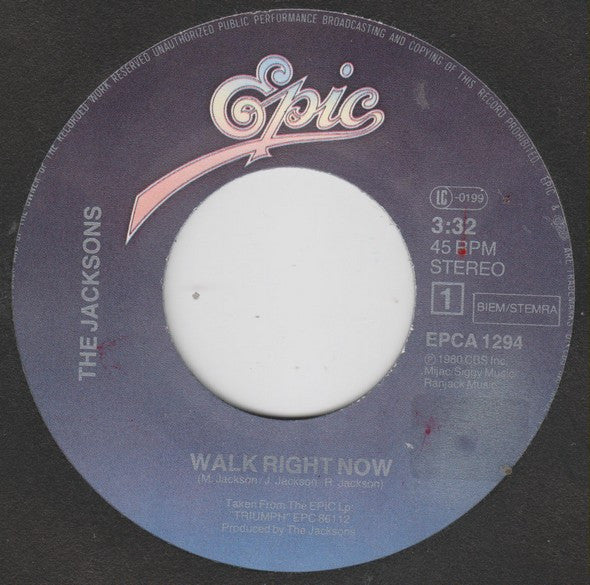 Jacksons, The : Walk Right Now (7",45 RPM,Single)