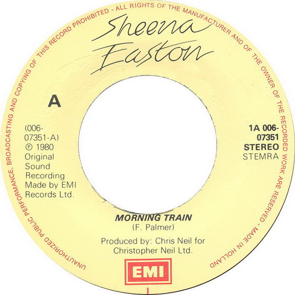 Sheena Easton : Morning Train (7",Single,45 RPM)