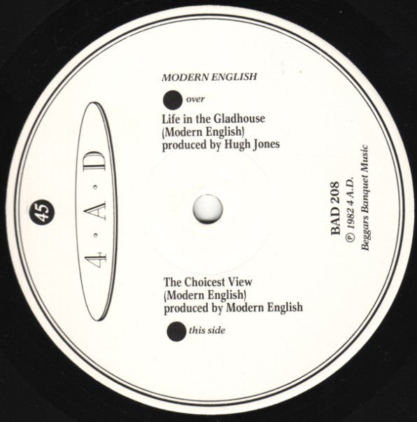 Modern English : Life In The Gladhouse (12",45 RPM)