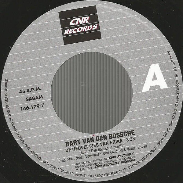 Bart Van Den Bossche : De Heuveltjes Van Erika (7",45 RPM,Single)