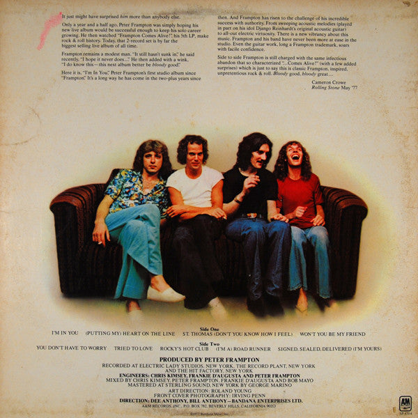 Peter Frampton : I'm In You (LP,Album,Stereo)