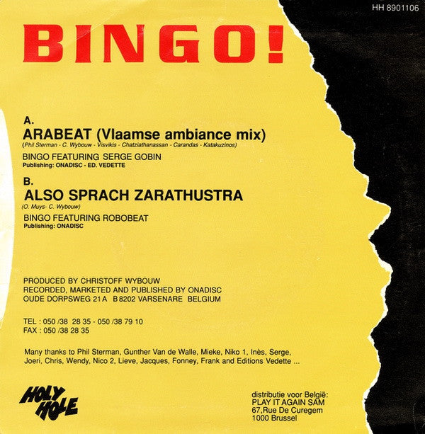 Bingo! Featuring Serge Gobin : Arabeat (7",45 RPM,Single)