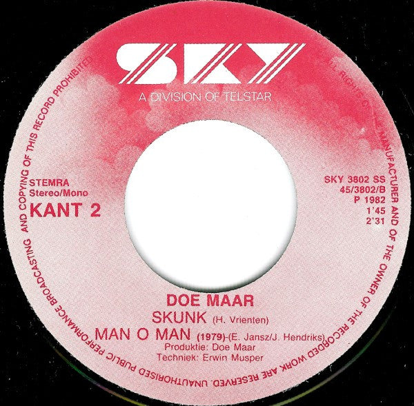 Doe Maar : De Bom (7",45 RPM,Single)