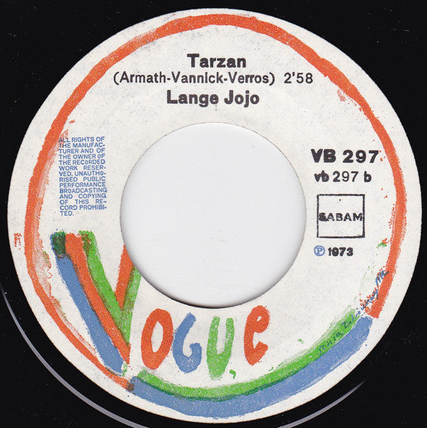 Lange Jojo : Hij Dansde De French Can Can (7",45 RPM,Single)