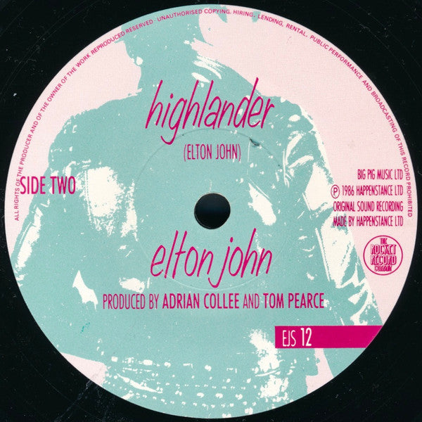 Elton John : Heartache All Over The World (7",45 RPM,Single)