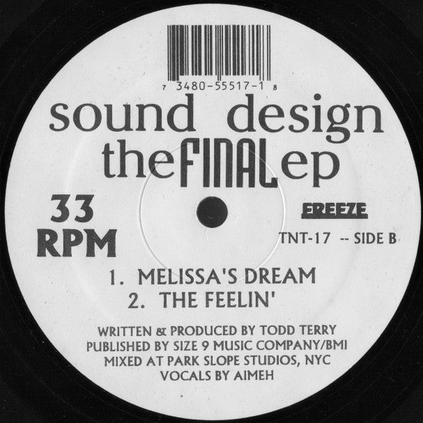 Sound Design : The Final EP (12",EP,33 ⅓ RPM)