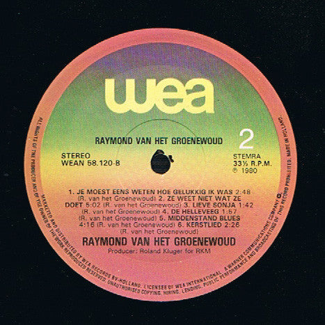 Raymond Van Het Groenewoud : Raymond Van Het Groenewoud (LP,Album,Reissue)