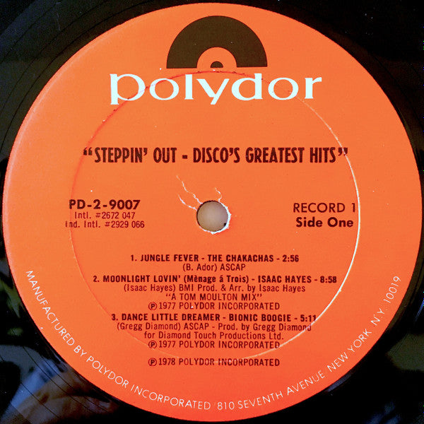 Various : Steppin' Out - Disco's Greatest Hits (LP,Compilation,Mixed)