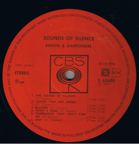 Simon & Garfunkel : Sounds Of Silence (LP,Album,Stereo)